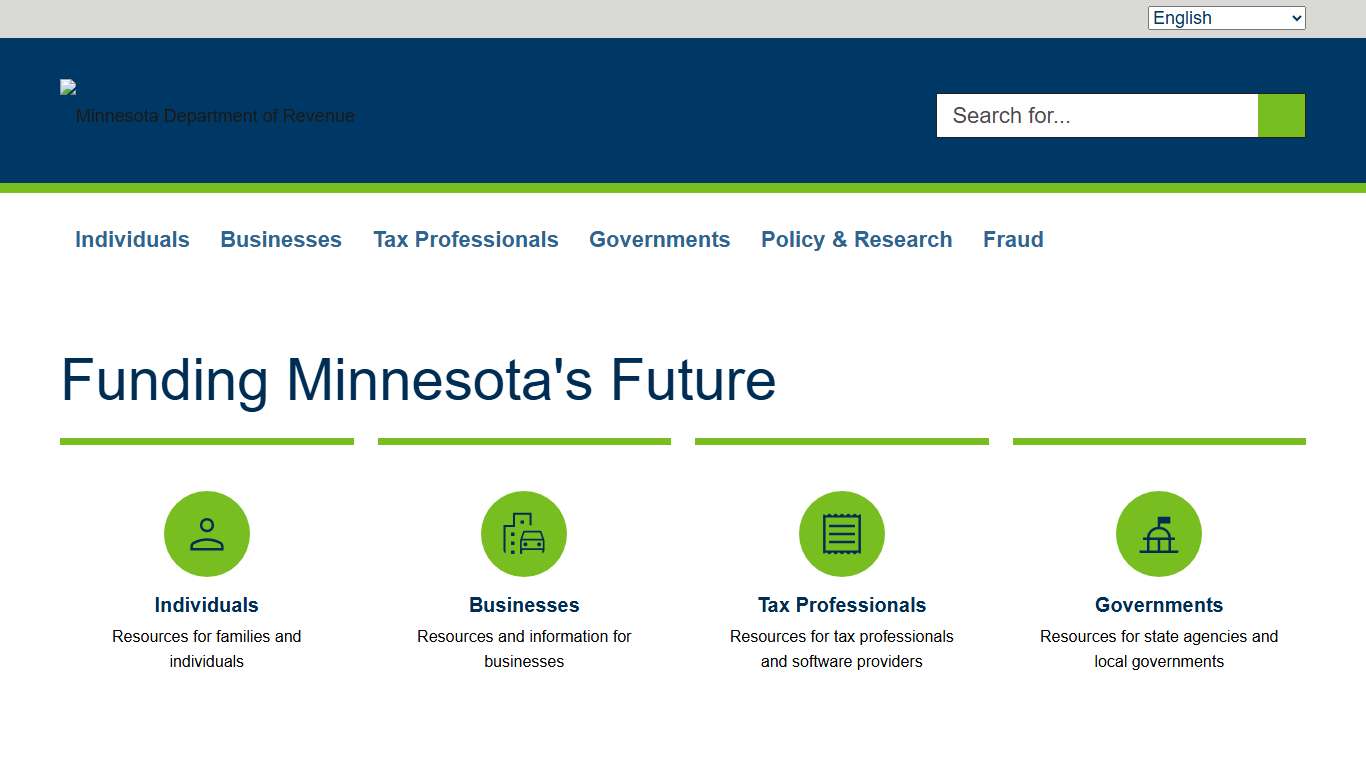 Funding Minnesota's Future Minnesota Department of Revenue