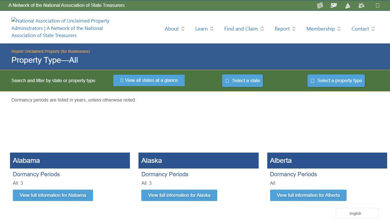 Property Type—All – National Association of Unclaimed Property Administrators (NAUPA)